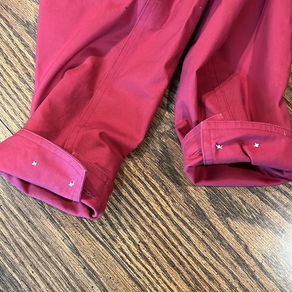 L.L.Bean Chore Coat Barn Jacket Size M Brick Red Corduroy Collar 100% Cotton - Picture 15 of 15